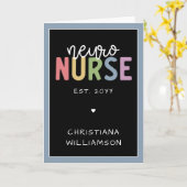 名前をカスタムするニューロナース神経科学ナース カード (黄色い花)
