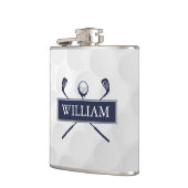 名前をカスタムするネイビーブルークラブとボール フラスク (左)