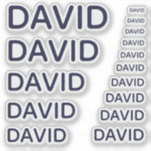 名前をカスタムするネイビーブルー15サイズシンプルの帽子 シール (正面)