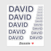 名前をカスタムするネイビーブルー15サイズシンプルの帽子 シール (シート)