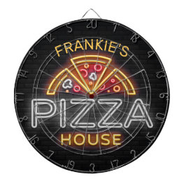 名前をカスタムするネオンイタリアンピッツェリアピザハウス ダーツボード