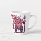 名前をカスタムするノルウェートロル カフェラテマグ (右)