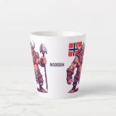 名前をカスタムするノルウェートロル カフェラテマグ (正面)
