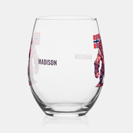 名前をカスタムするノルウェートロル ステムなしワイングラス (右)