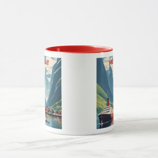 名前をカスタムするノルウェー マグカップ (中央)