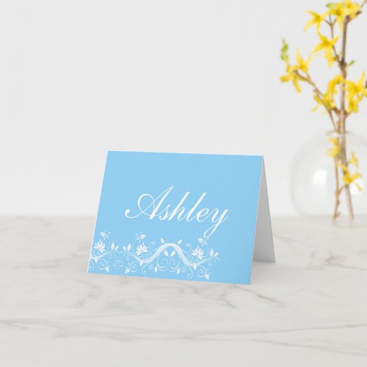 名前をカスタムするノートカード カード (黄色い花)