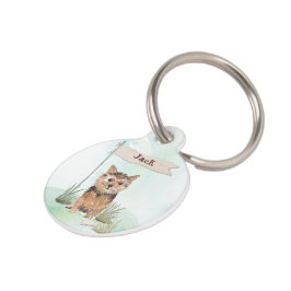 名前をカスタムするノーフォークテリアペットドッグ ペット　ネームタグ