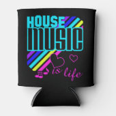 名前をカスタムするハウスミュージック 缶クーラー (正面)