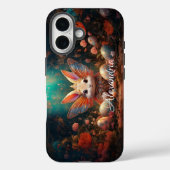 名前をカスタムするハッピーイースターバニーとイースターエッグ Case-Mate iPhoneケース (裏面)