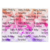 名前をカスタムするハッピーバースデーおもしろいカラフルブライトミー ラージペーパーバッグ (裏面)