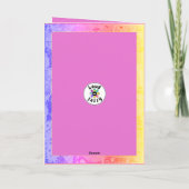 名前をカスタムするハッピーバースデーかわいらしピンクカップケーキ カード (裏面)