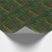 名前をカスタムするハッピーバースデーギフト包装紙 ラッピングペーパー (角)