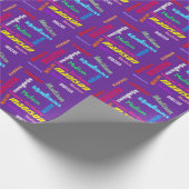 名前をカスタムするハッピーバースデーギフト包装紙 ラッピングペーパー (角)