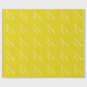 名前をカスタムするハッピーバースデーシトリンイエロー ラッピングペーパー (フラット)