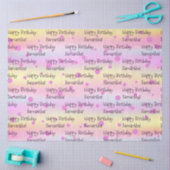 名前をカスタムするハッピーバースデー カラフル 薄葉紙 (クラフト)