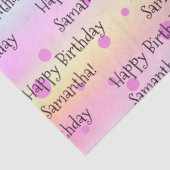 名前をカスタムするハッピーバースデー カラフル 薄葉紙 (詳細)