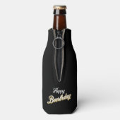 名前をカスタムするハッピービーダーデイビールボトルクール ボトルクーラー (ボトル裏面)
