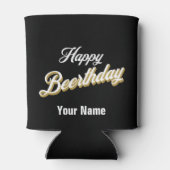 名前をカスタムするハッピービーダーデイビールボトルクール 缶クーラー (裏面)