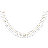 名前をカスタムするハッピーファースト誕生日ピーター金ゴールドバルーン バンティングフラッグ (全)