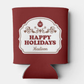 名前をカスタムするハッピーホリデイズカンクーラー 缶クーラー (裏面)