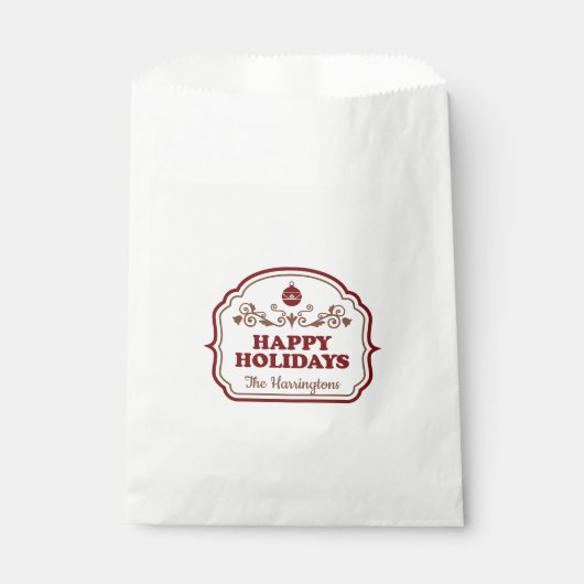 名前をカスタムするハッピーホリデーズオペバッグ フェイバーバッグ (正面)