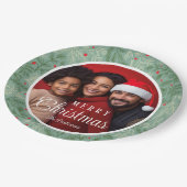 名前をカスタムするハッピーホリデーズ紙プレート ペーパープレート (アングル)