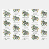 名前をカスタムするハッピーSt patricks dayシュガースカル ラッピングペーパーシート (正面3)