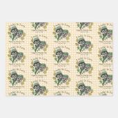 名前をカスタムするハッピーSt patricks dayシュガースカル ラッピングペーパーシート (正面2)