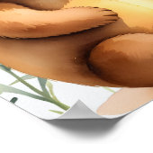 名前をカスタムするハニービーズテディベア ポスター (角)