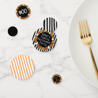 名前をカスタムするハローウィンパーティデコーキュート幽霊 コンフェッティ