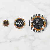 名前をカスタムするハローウィンパーティデコーキュート幽霊 コンフェッティ (正面)