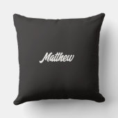 名前をカスタムするハローブラックアンドホワイトゴルフ クッション (裏面)