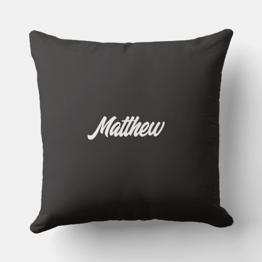 名前をカスタムするハローブラックアンドホワイトゴルフ クッション (裏面)