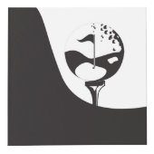 名前をカスタムするハローブラックアンドホワイトゴルフ フォトキューブ (右)