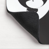 名前をカスタムするハローブラックアンドホワイトゴルフ マウスパッド (コーナー)