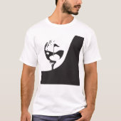 名前をカスタムするハローブラックアンドホワイトゴルフ Tシャツ (正面)