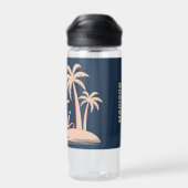 名前をカスタムするハワイ ウォーターボトル (背面)