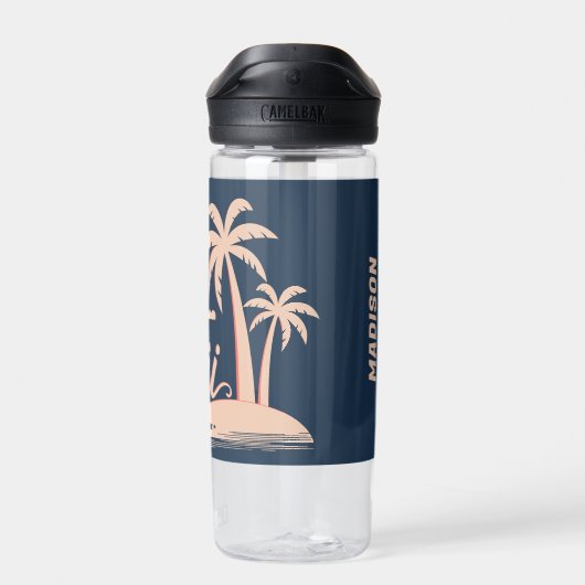 名前をカスタムするハワイ ウォーターボトル (背面)