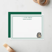 名前をカスタムするハンドドロードダッシュンドマルティニフラット ノートカード (正面/裏面インサイチュ)