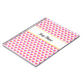 名前をカスタムするハートパターンノートブック ノートブック (左側)