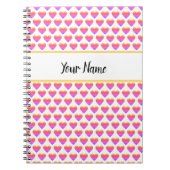 名前をカスタムするハートパターンノートブック ノートブック (正面)