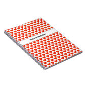 名前をカスタムするハート模様スパイラルフォトノートブック ノートブック (右側)