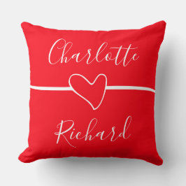 名前をカスタムするハート永遠の愛結婚のギフトレッド クッション