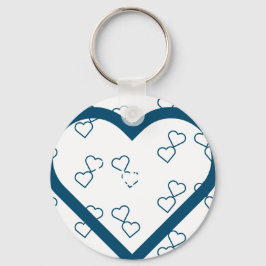 名前をカスタムするハート キーホルダー