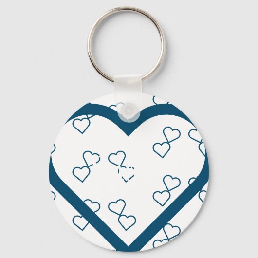 名前をカスタムするハート キーホルダー (正面)