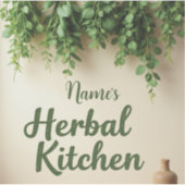 名前をカスタムするハーブ香辛料ラベルセット シール (正面)