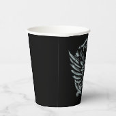 名前をカスタムするバイクもしくは自転車に乗る人スカルウィングスオートバイガレージ 紙コップ (右)