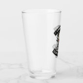 名前をカスタムするバイクもしくは自転車に乗る人整備士スカルオートバイガレージ タンブラーグラス (右)