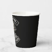 名前をカスタムするバイクもしくは自転車に乗る人整備士スカルオートバイガレージ 紙コップ (左)