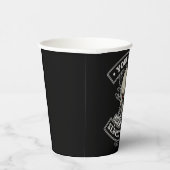 名前をカスタムするバイクもしくは自転車に乗る人整備士スカルオートバイガレージ 紙コップ (右)